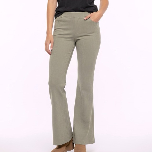 Chrysanthemum Pants - CHRYSANTHEMUM Women’s Faux Suede Flare Pants